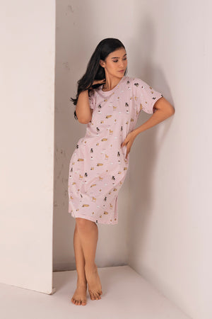 Dog Love pink Cotton lounger