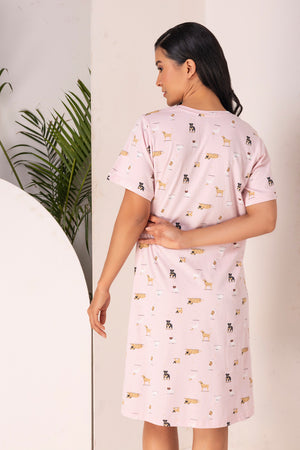 Dog Love pink Cotton lounger