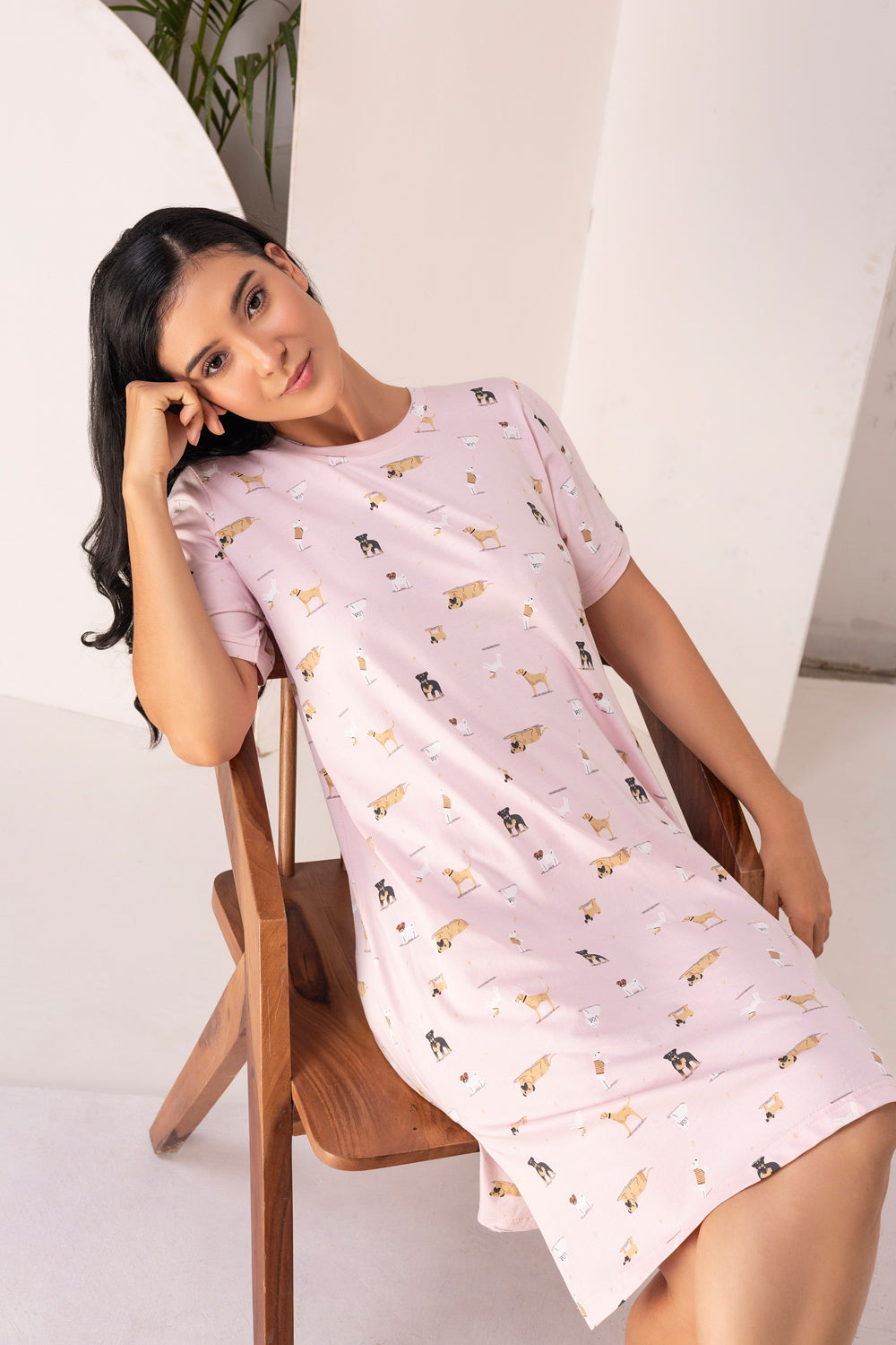 Dog Love pink Cotton lounger