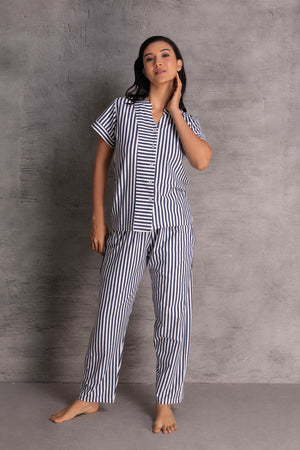 Cotton Pj set in stripe