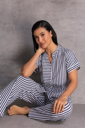 Cotton Pj set in stripe
