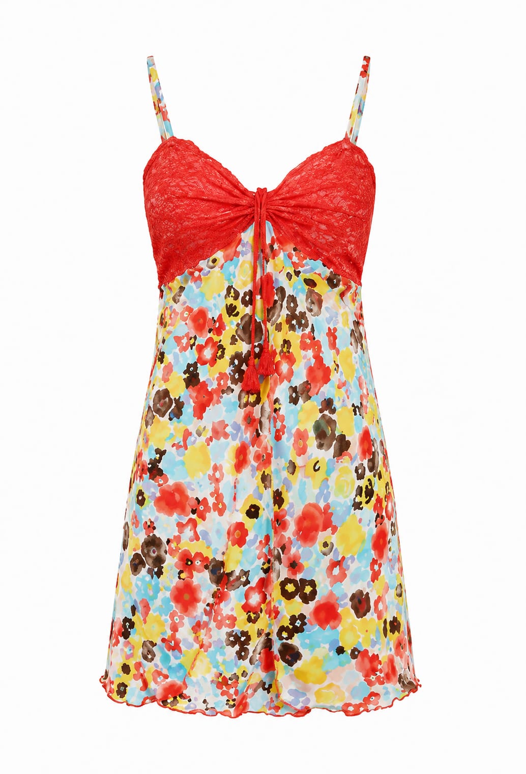 Multi Color Satin Baby Doll