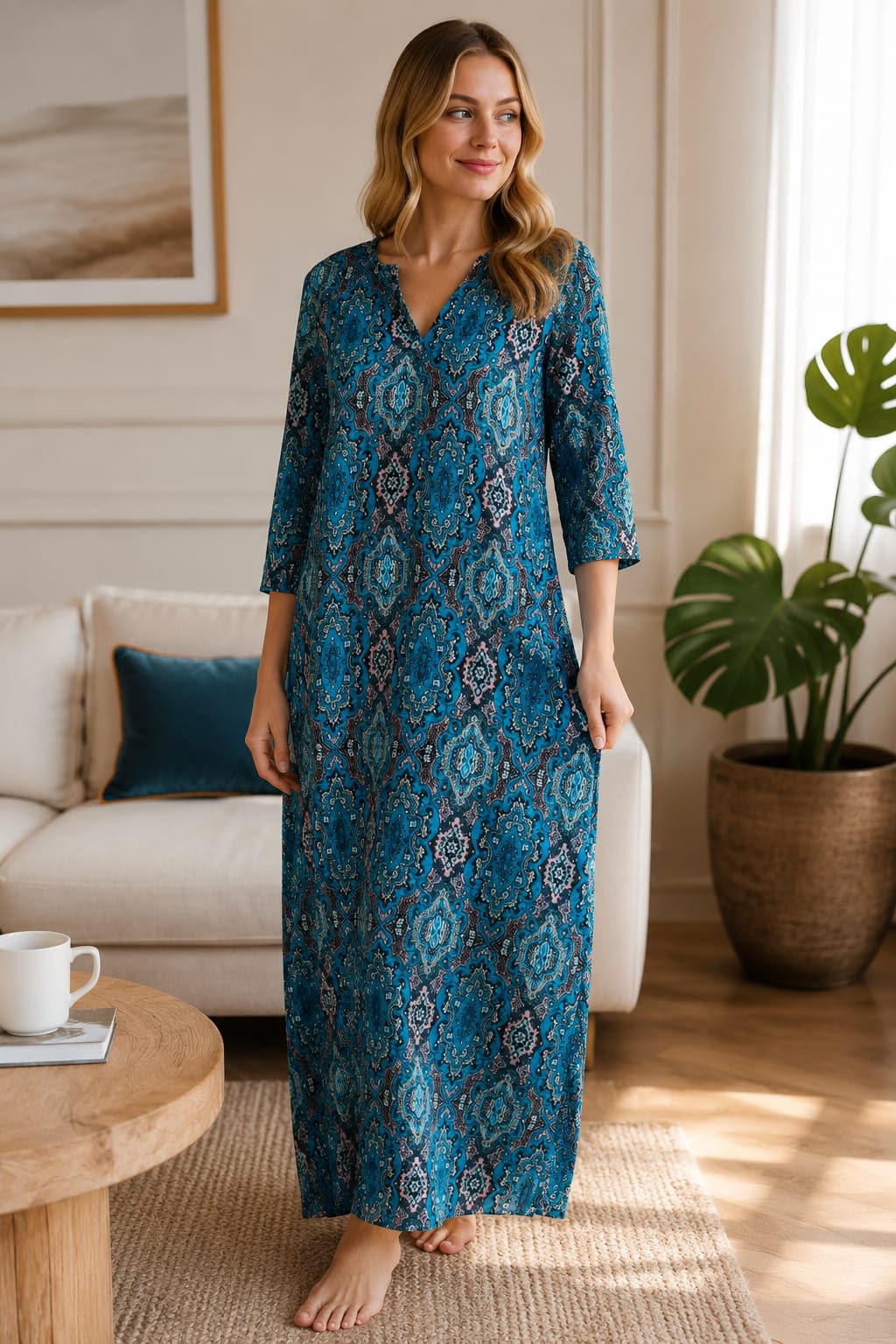 Emerald Bloom Maxi Nighty