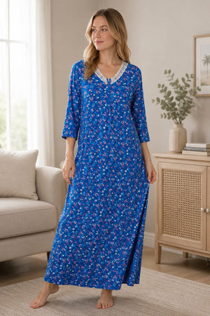 SkyEase Zip Nighty | Classic Blue - Private Lives
