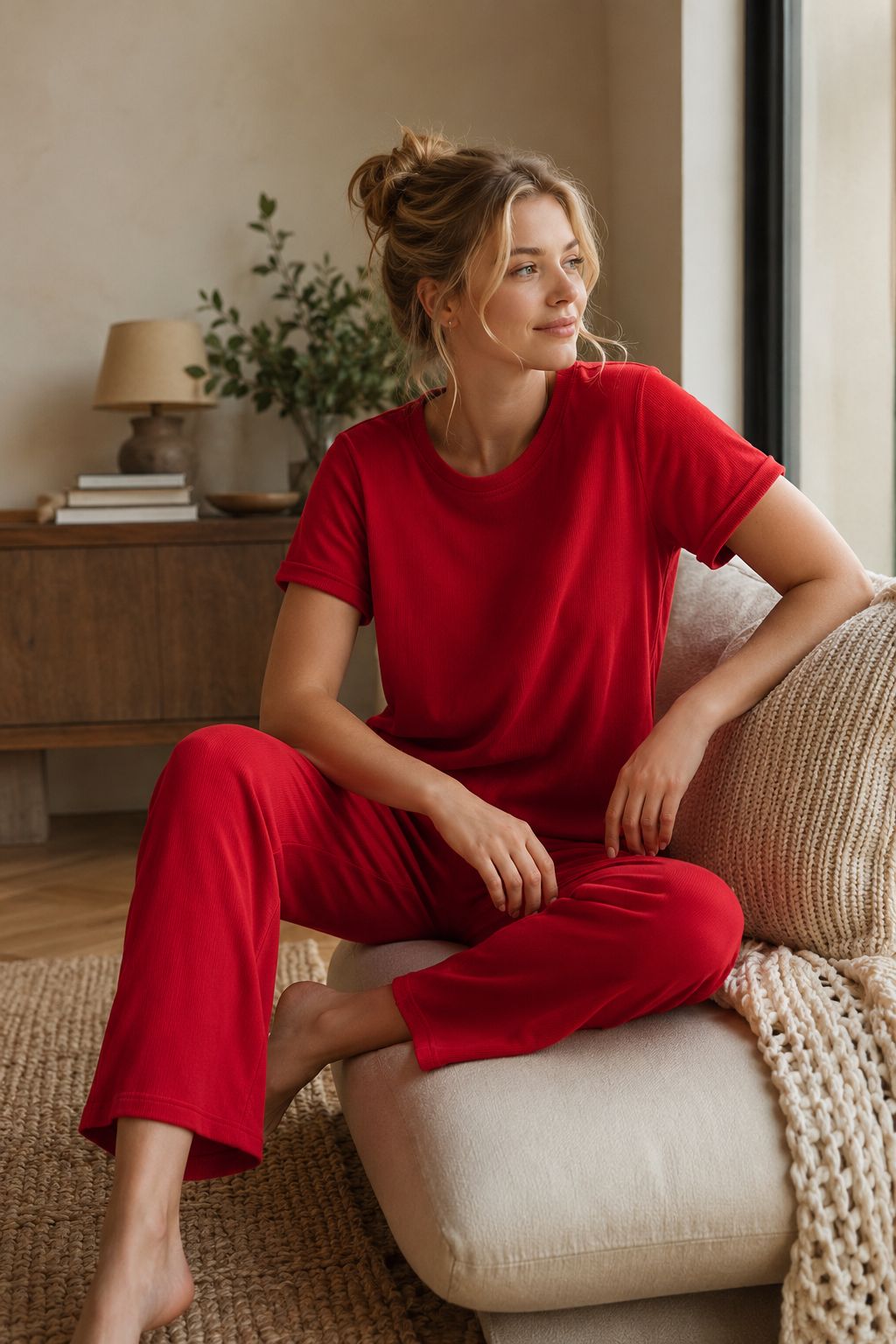 Ruby Rib Comfort Night Suit