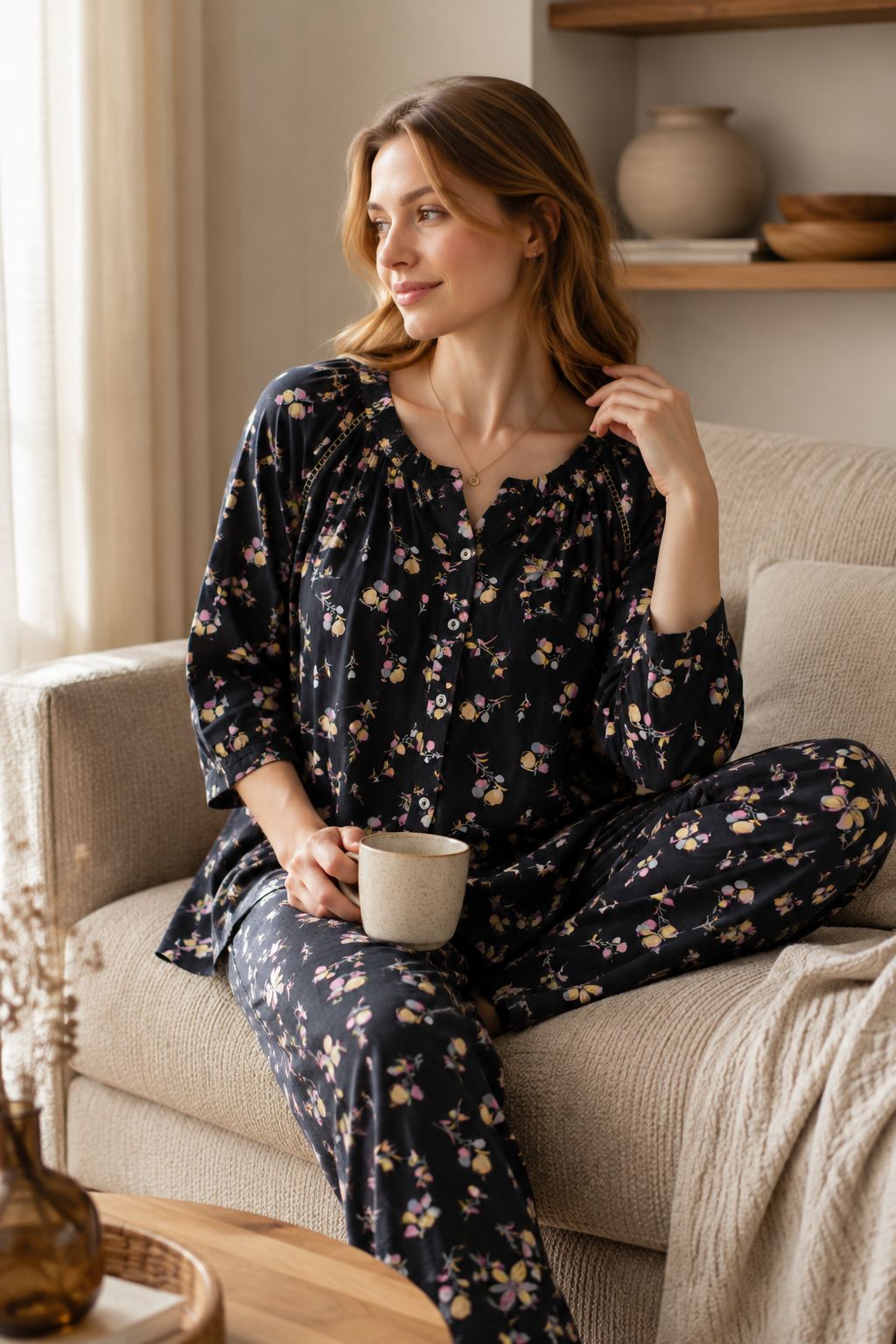Midnight Floral Comfort Night Suit