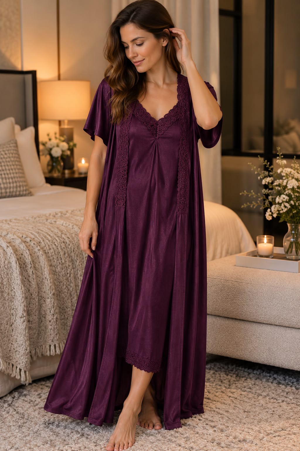 The Virginia Romance Night Gown Set