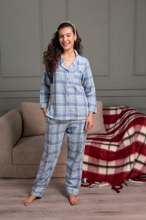 Winter check Flannel pj set