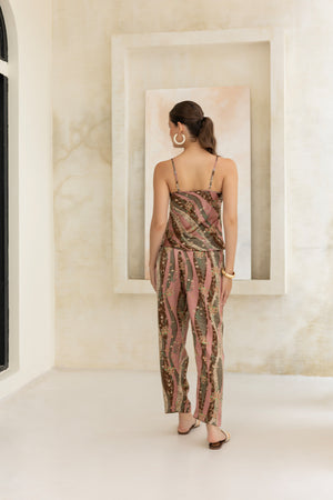 Dusky Rose blossoms Pj set with Robe