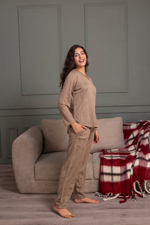 Winter co-ord set in 3D fabric