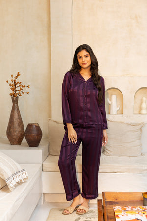 Majestic Wine Stripe Pj set