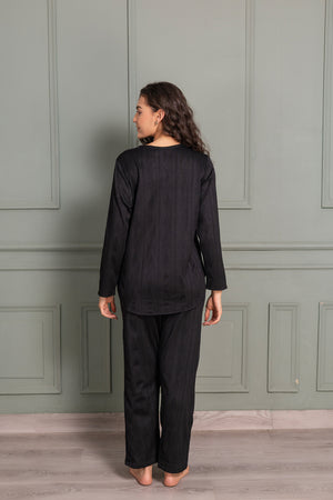 Co-ord set in Black 3D fabric