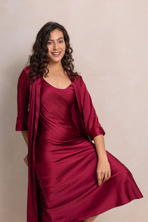 Nightgown set with pearls