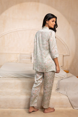 Mint Blossom Dream Pj set with Robe