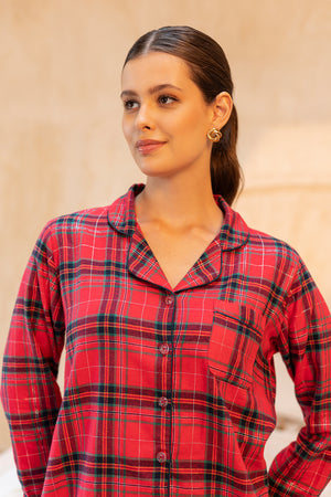 Christmas print Flannel Pj set