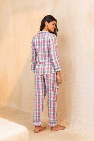 Madras Check Pj set