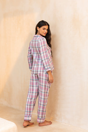 Madras Check Pj set