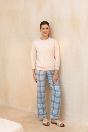 Flannel check track set