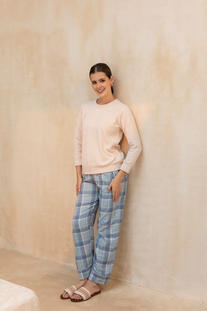 Flannel check track set