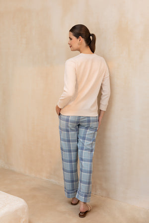 Flannel check track set