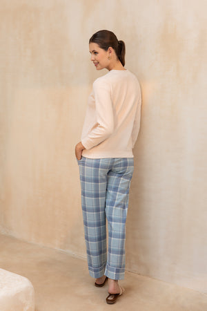 Flannel check track set