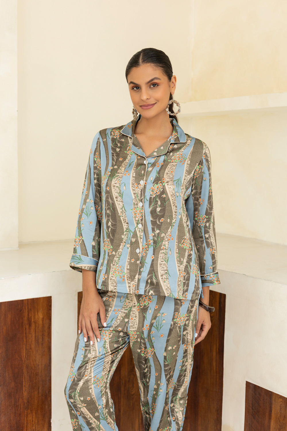 Aqua Bloom Classic Pj set