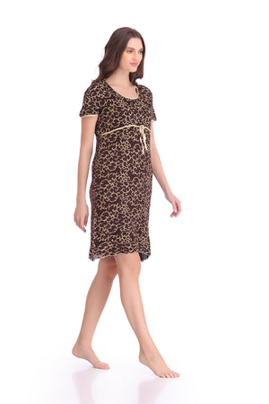 Printed Cotton Knit Nighty