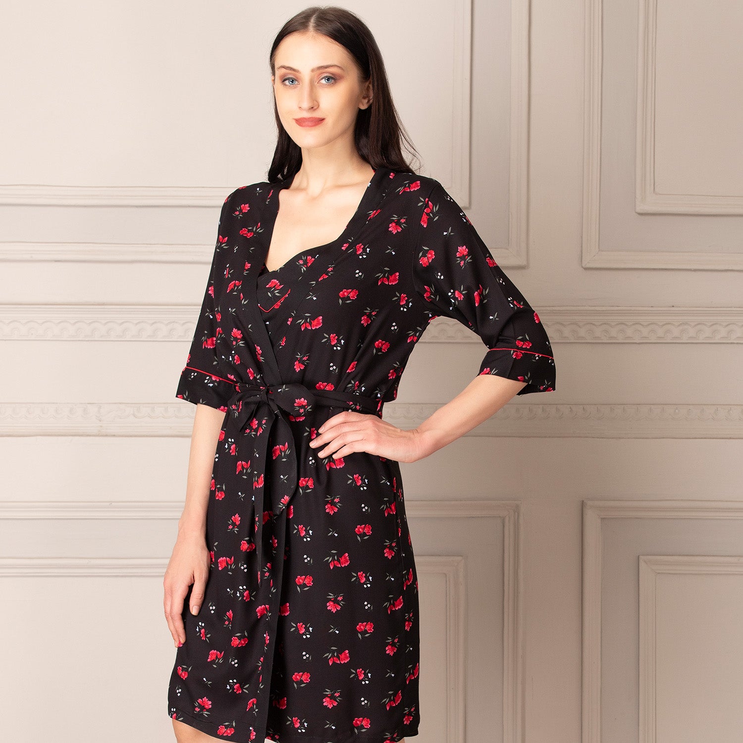 Rayon Short Nighty & Robe Private Lives