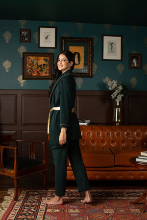 Winter Green PJ set with Robe