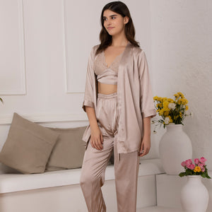 Satin crop top Night suit Private Lives