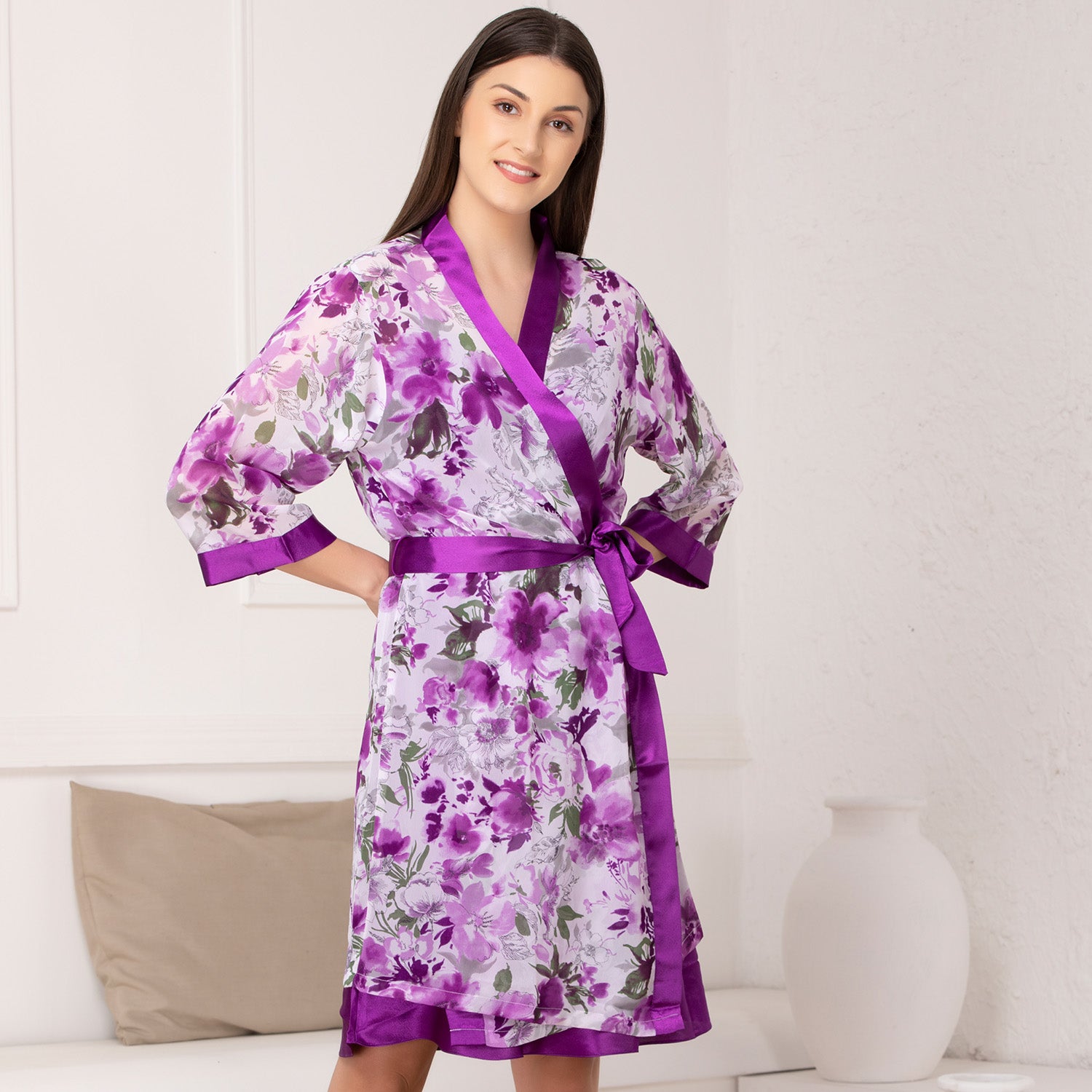 Printed satin Nightgown set Private Lives