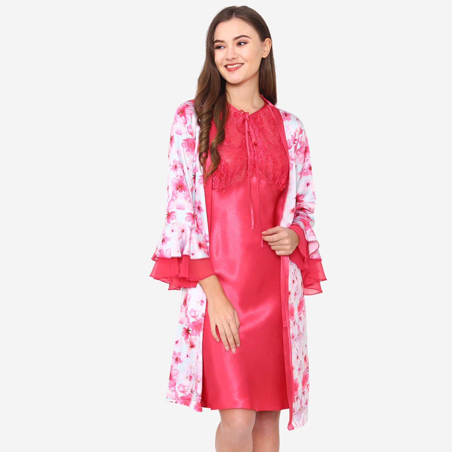 Short Nighty & Robe Nightgown set Private Lives