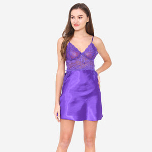 Purple Satin Baby Doll Private Lives