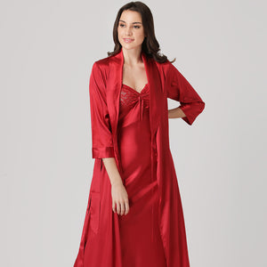 Bridal Satin Nighty & Robe Nightgown set Private Lives