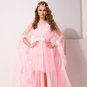 Baby Pink Satin & Net 2Pcs Set Private Lives