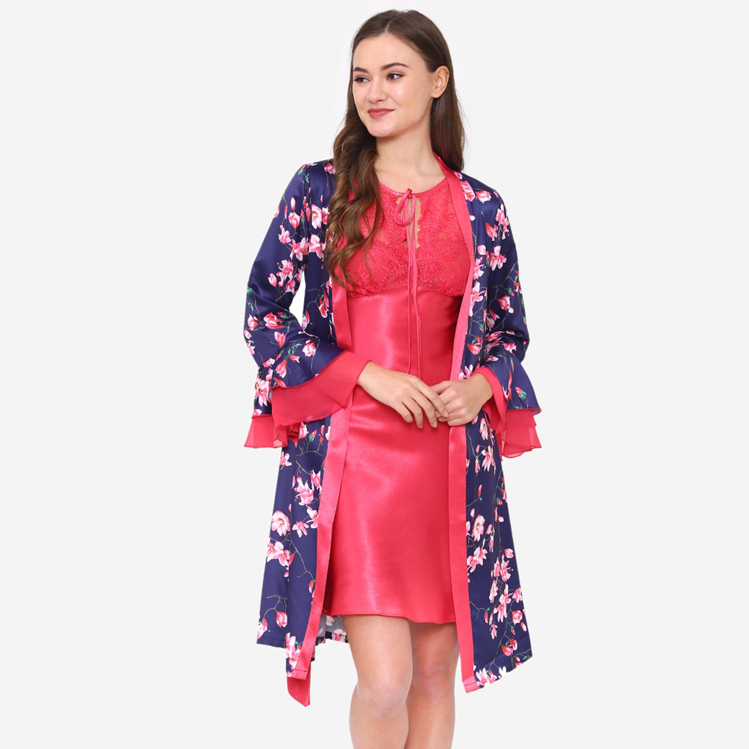Short Nighty & Robe Nightgown set Private Lives