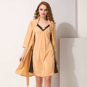 Short Nighty & Robe Nightgown set Private Lives