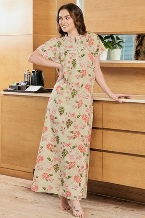Pure cotton Floral print nighty Private Lives
