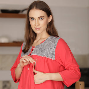 Cotton Knit Nursing Nighty Private Lives
