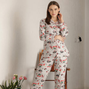 Soft brushed flannel night suit Private Lives
