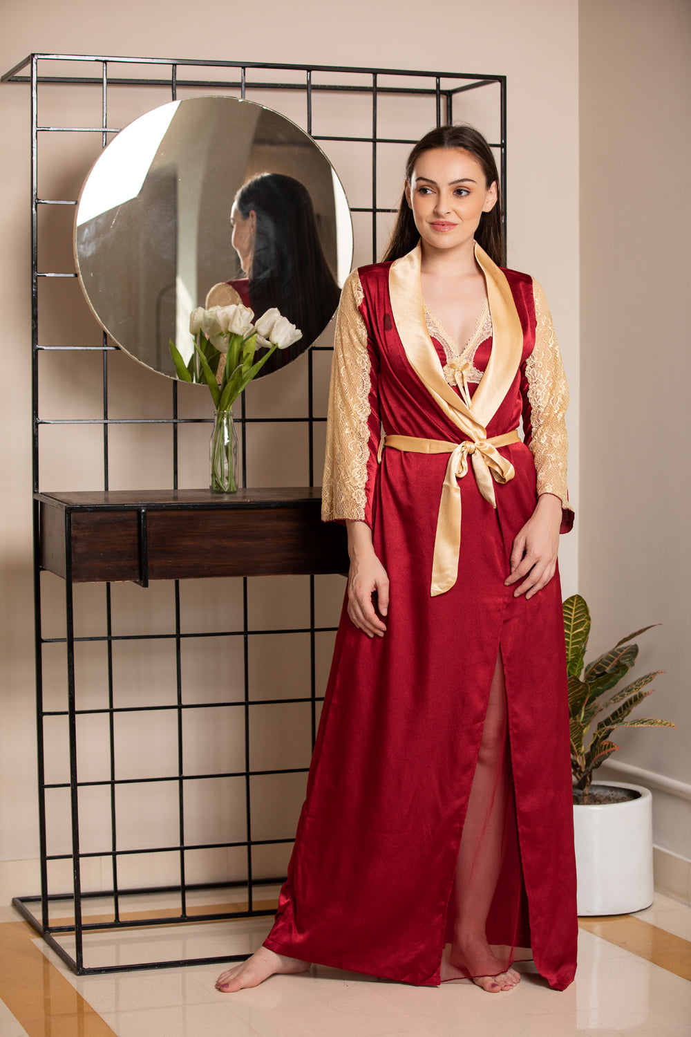 Peignoir Set  Nightgown and Robe  Wedding Night Lingerie