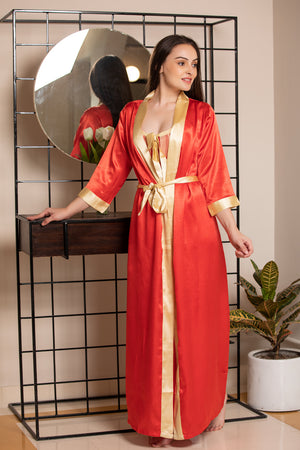 Red Satin Nightgown set Private Lives