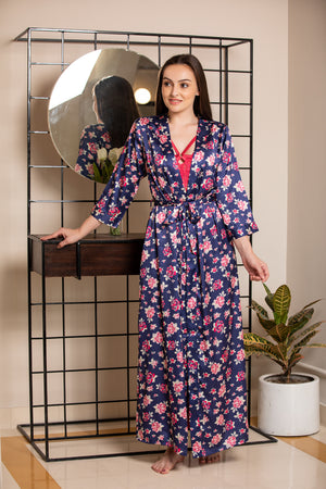 Print Satin Nightgown set Private Lives