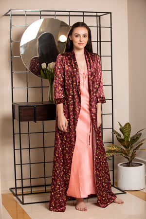 Print Long Nightgown set Private Lives