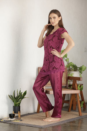 Layered chiffon & Satin Night suit Private Lives