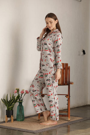 Soft brushed flannel night suit Private Lives