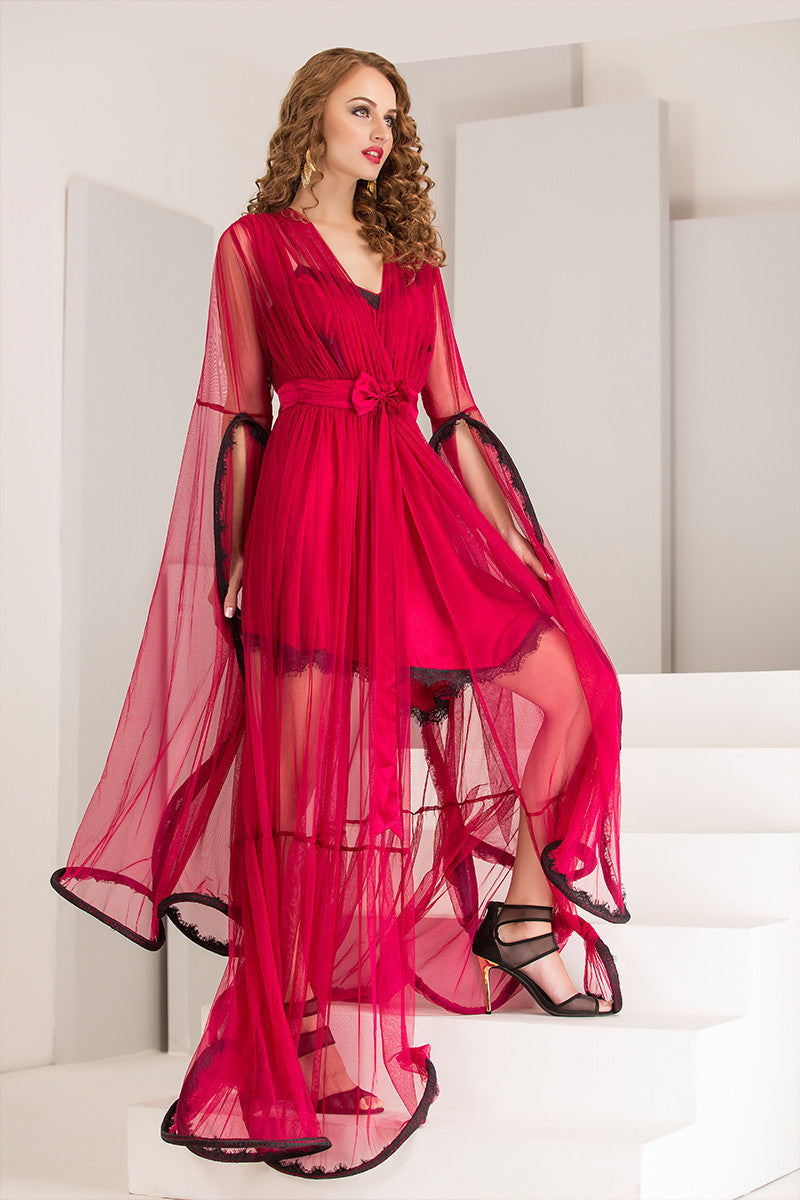 Pink Satin & Net 2Pcs Set - Private Lives