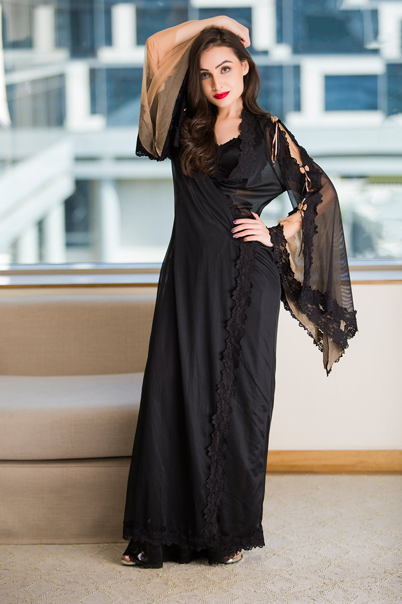Black nighty for wedding night sales