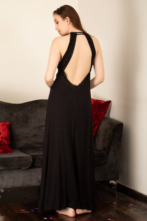 Private Lives Black Designer Nightwear Set - Private Lives