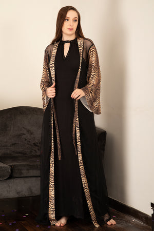 Private Lives Black Designer Nightwear Set - Private Lives